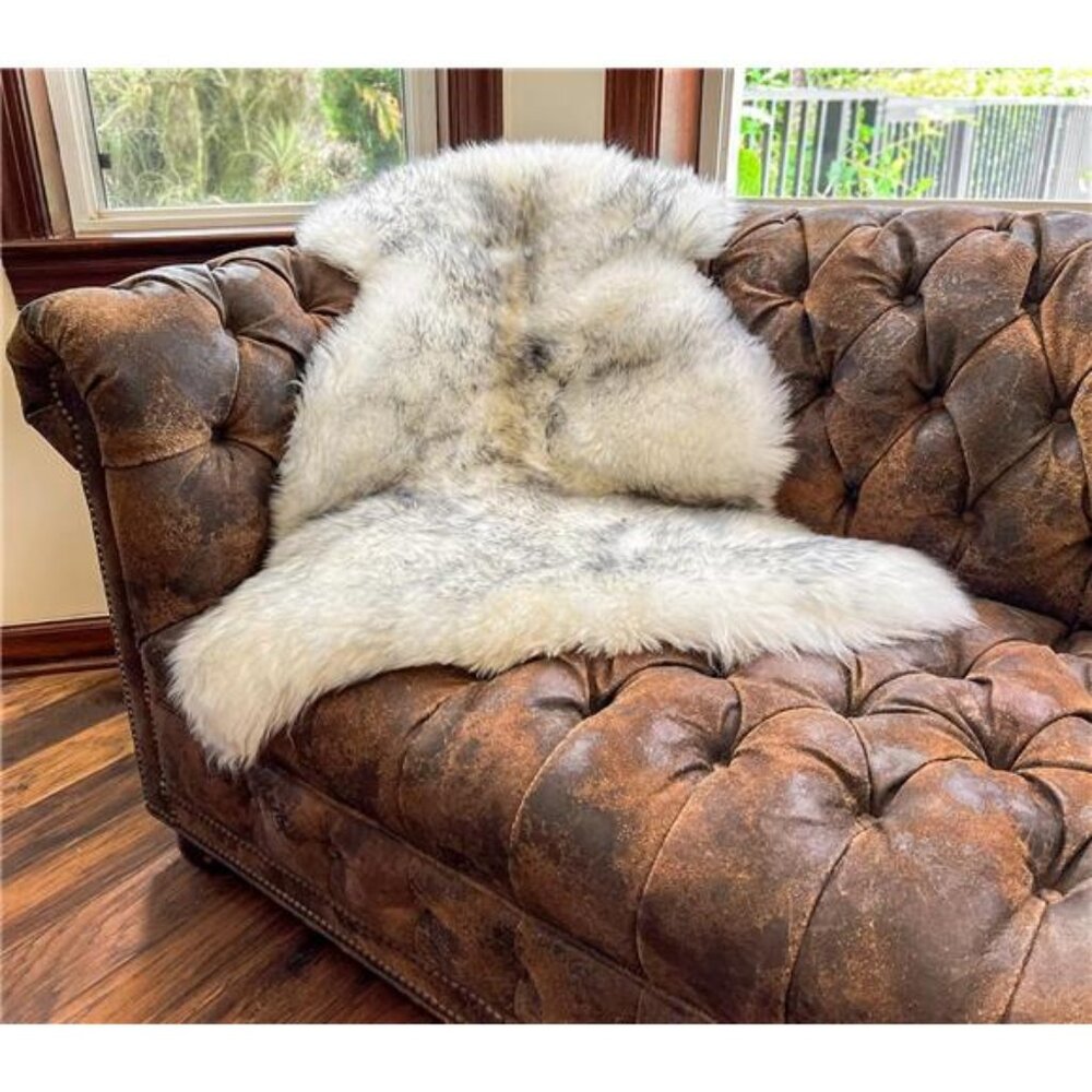 Premium Genuine Sheepskin Rug White Grey Real Australia Sheepskin